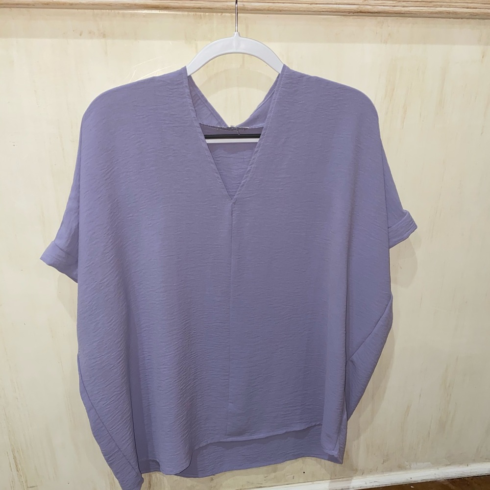 Lightweight Blouse with Short Dolman Sleeves
